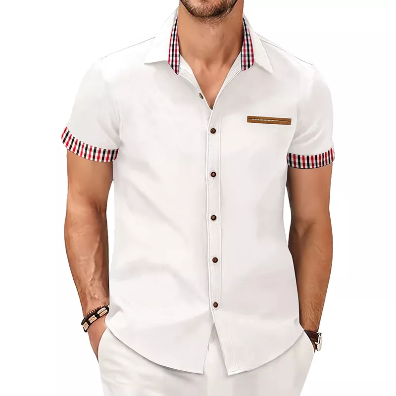 Business Commuting Slim Fit Short Sleeve Shirt