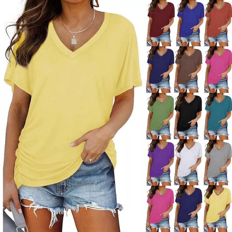 Color Basic Short-sleeve Top Women's T-shirt