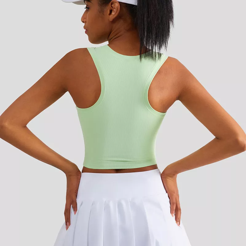 Integrated Tight Fitting Racerback Vest Yoga Top