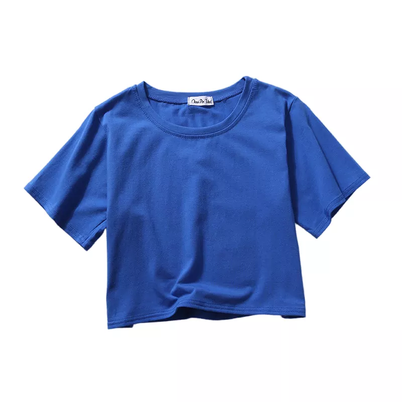 Solid Color Short Summer Versatile Women's T-shirt
