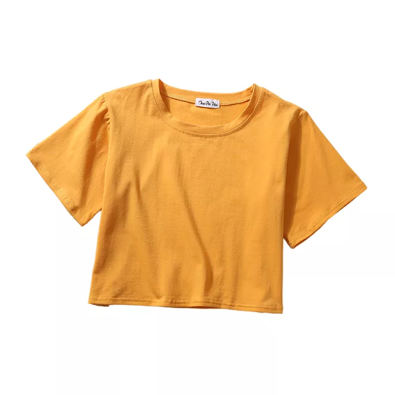 Solid Color Short Summer Versatile Women's T-shirt