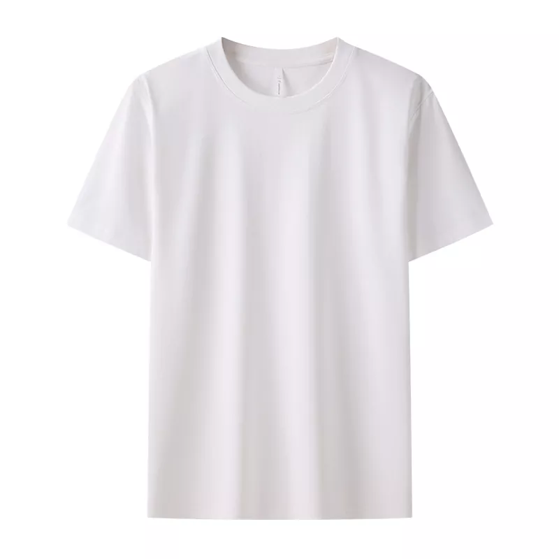 Summer Cool Sensation Mercerized Cotton Crew Neck Men's T-shirt