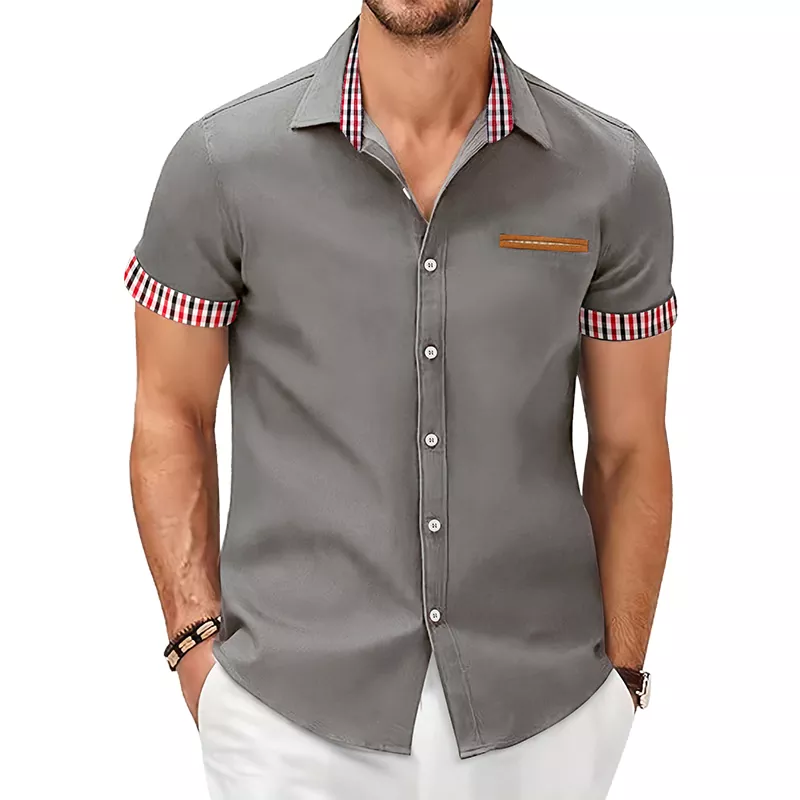 Business Commuting Slim Fit Short Sleeve Shirt