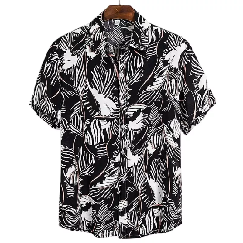 Printed Fashionable Men's Short Sleeve Shirt