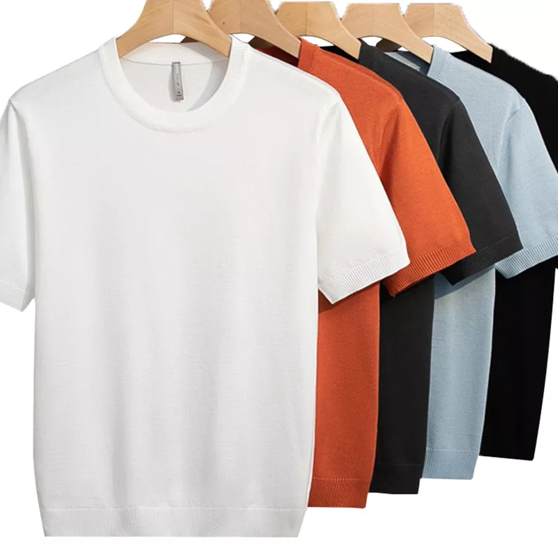 Pilling-Resistant Spring and Summer Knitted Men's T-Shirt