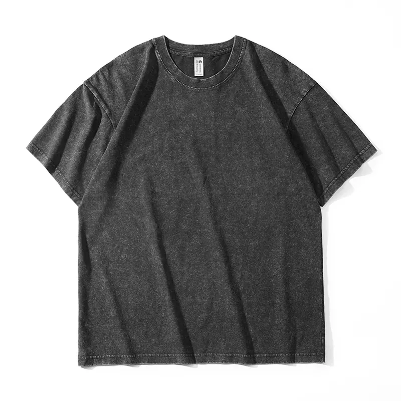 Washed and Distressed Loose Short-Sleeve Men's T-Shirt