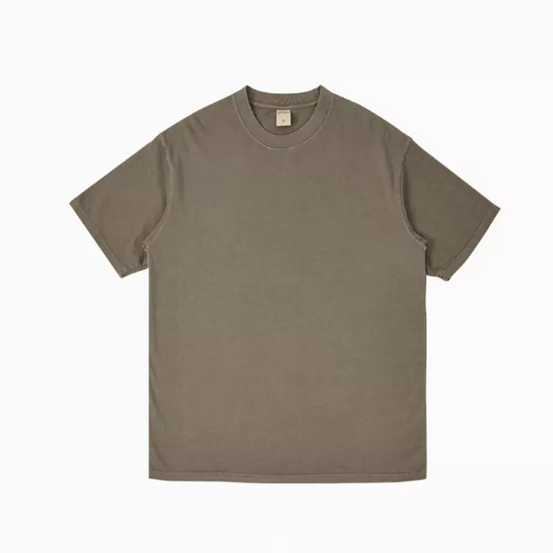 Washed Worn-out Pure Cotton Short Sleeve Men's T-Shirt